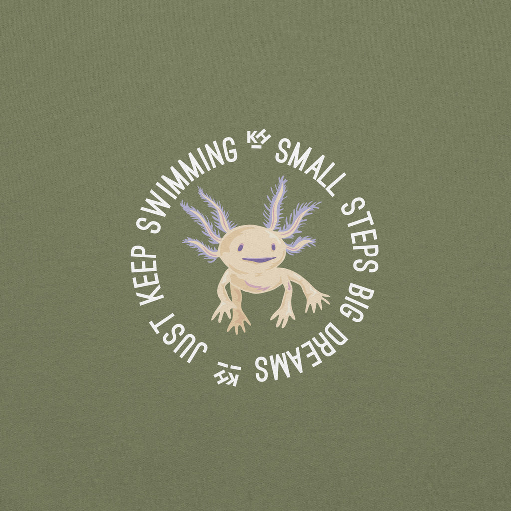 KH Big Dreams Graphic Design Unisex Hoodie In Military Green