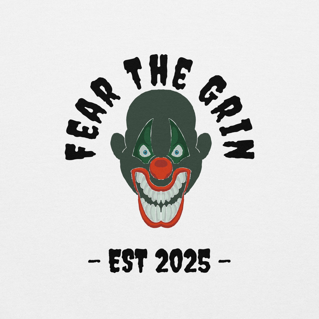 KH Original Fear The Grin Graphic Design Unisex Hoodie In White