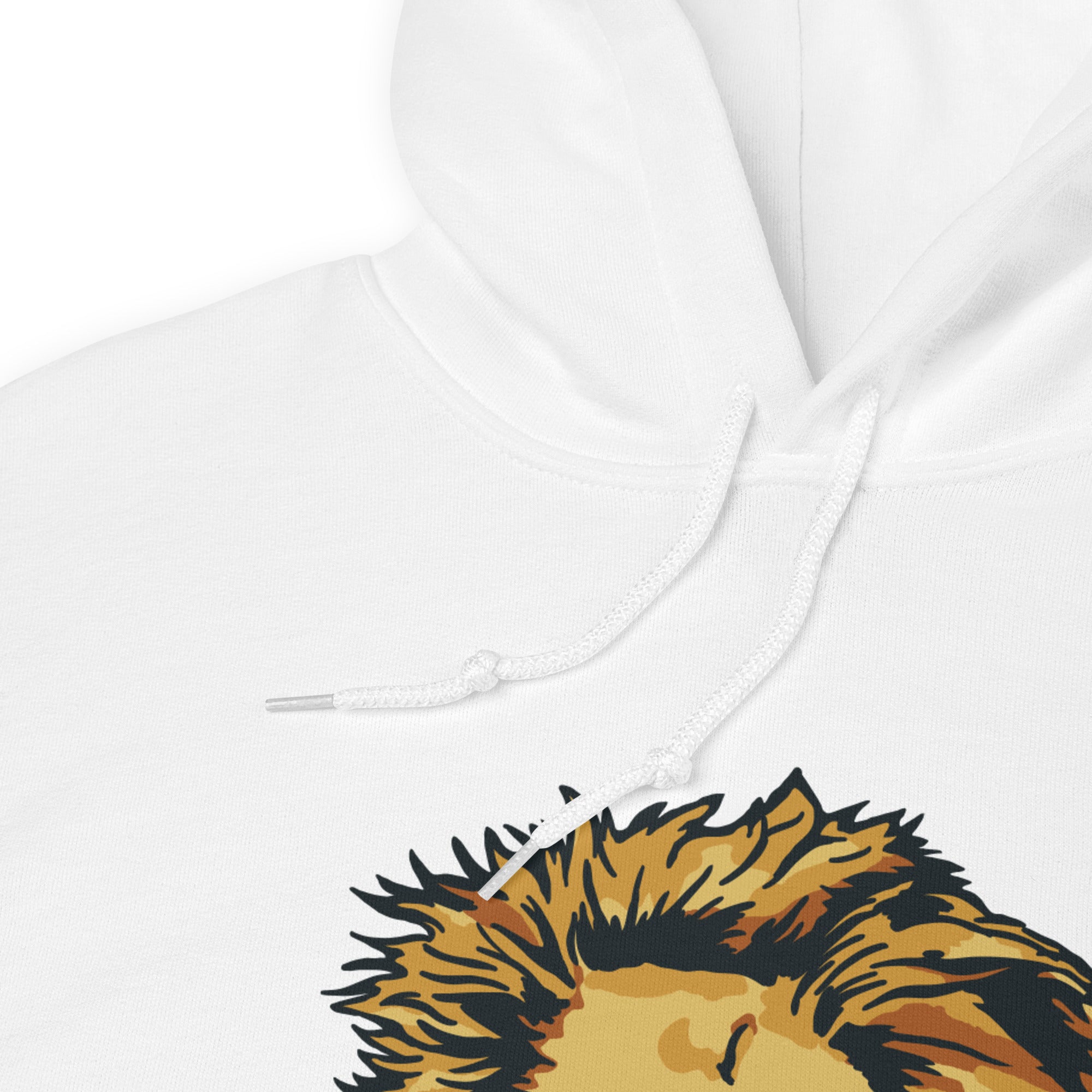 Knowledge Hub Resting King Graphic Design Unisex Hoodie In White